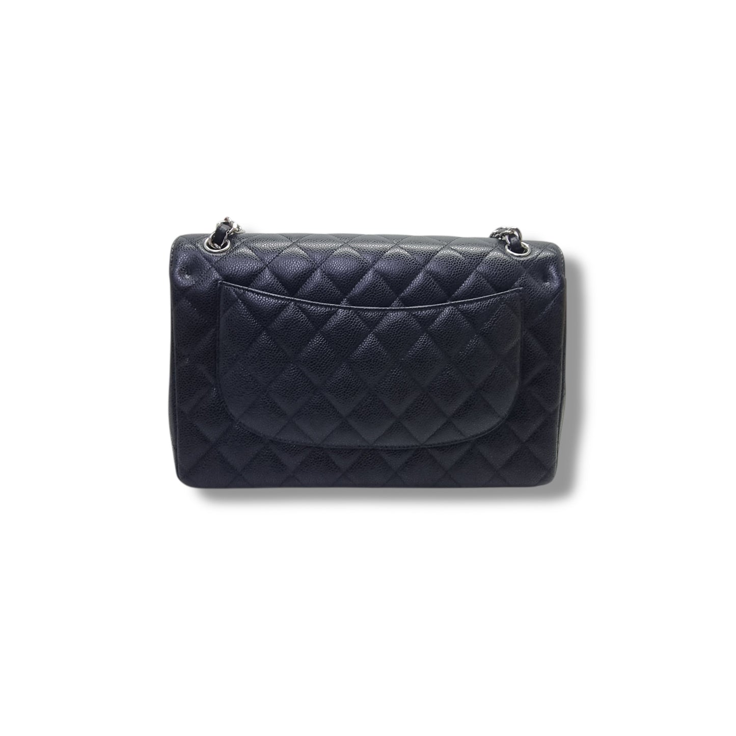 Chanel Classic Jumbo Double Flap Caviar Shw (Black)