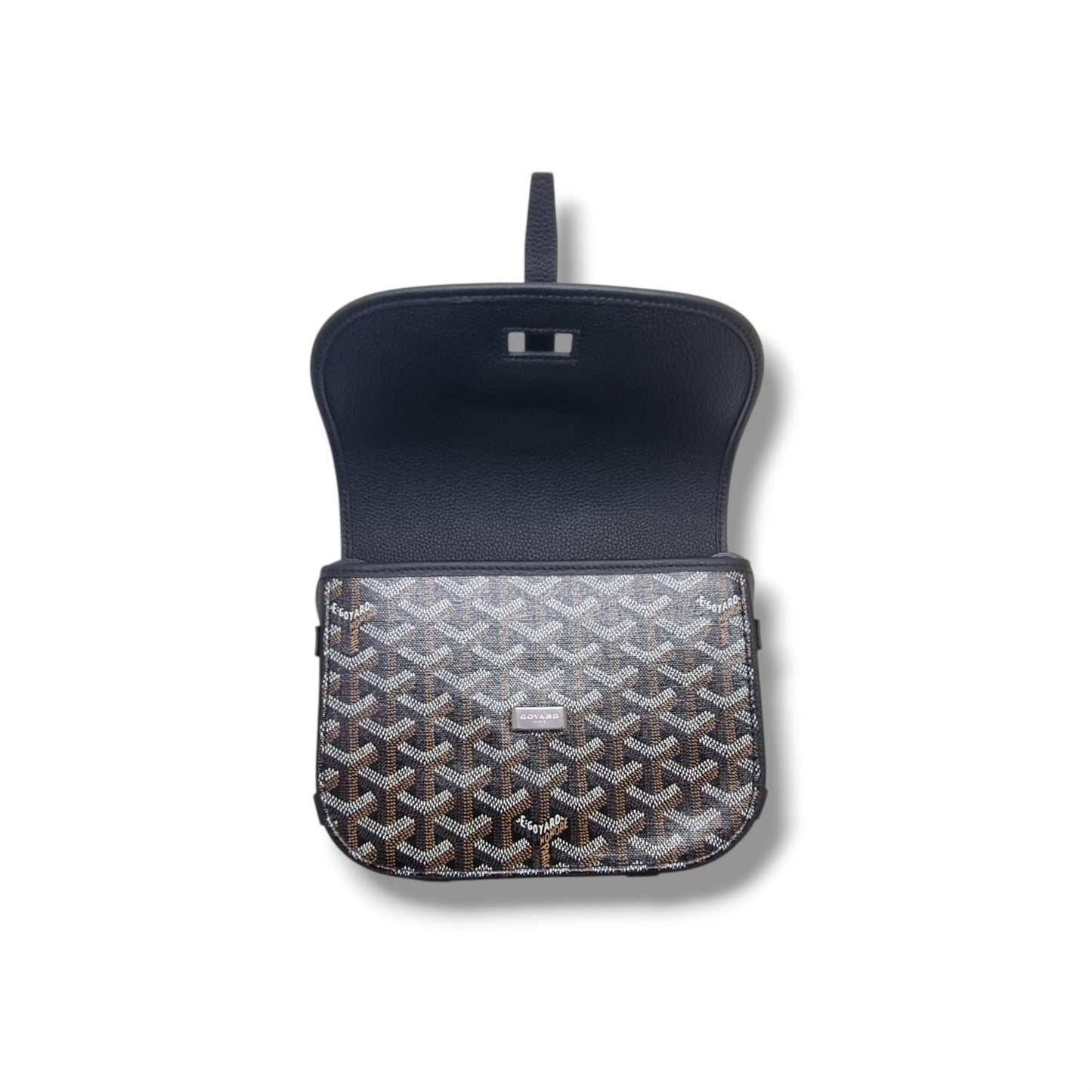 Goyard Belvedere 11 PM Goyardine Canvas Crossbody Phw (Black)