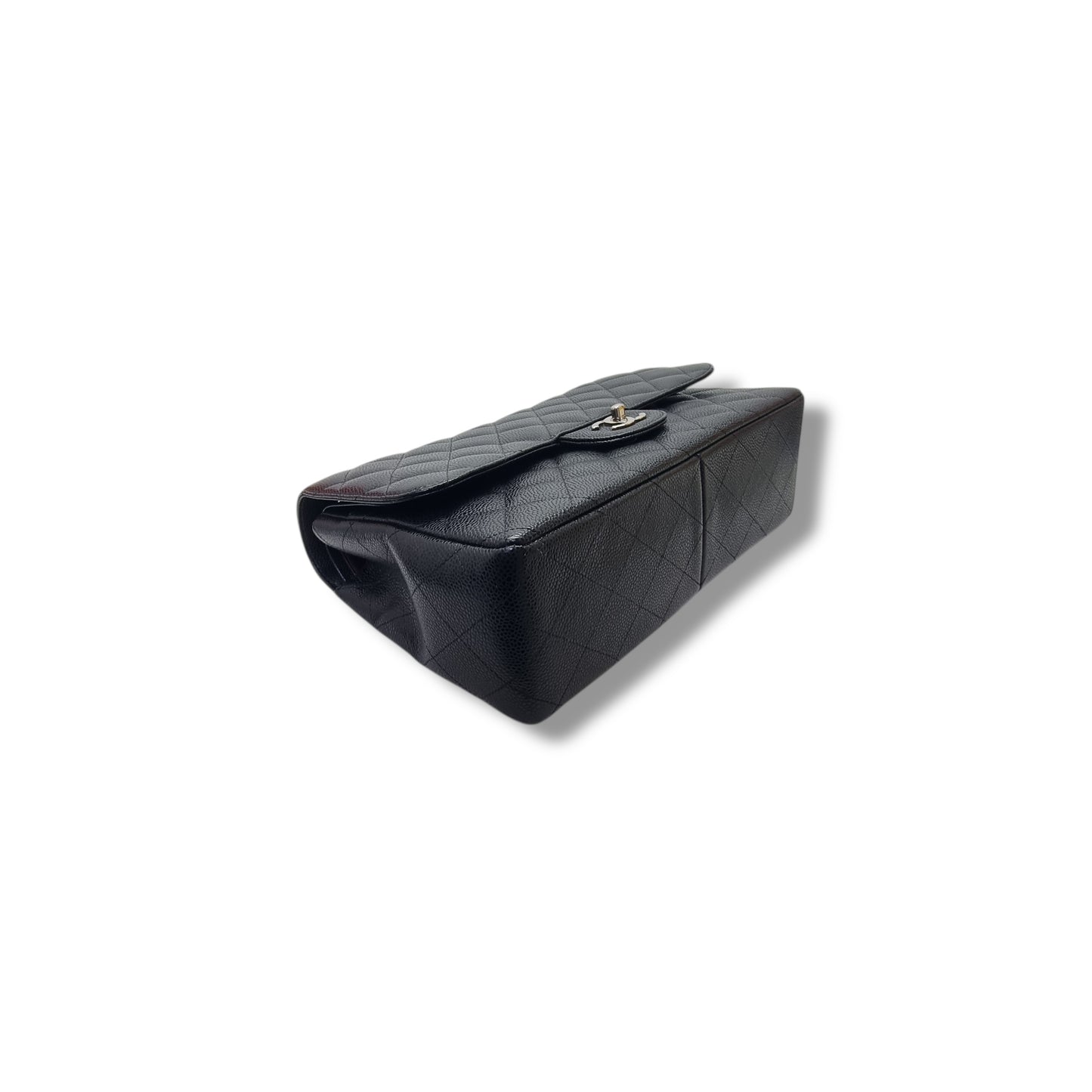 Chanel Classic Jumbo Double Flap Caviar Shw (Black)