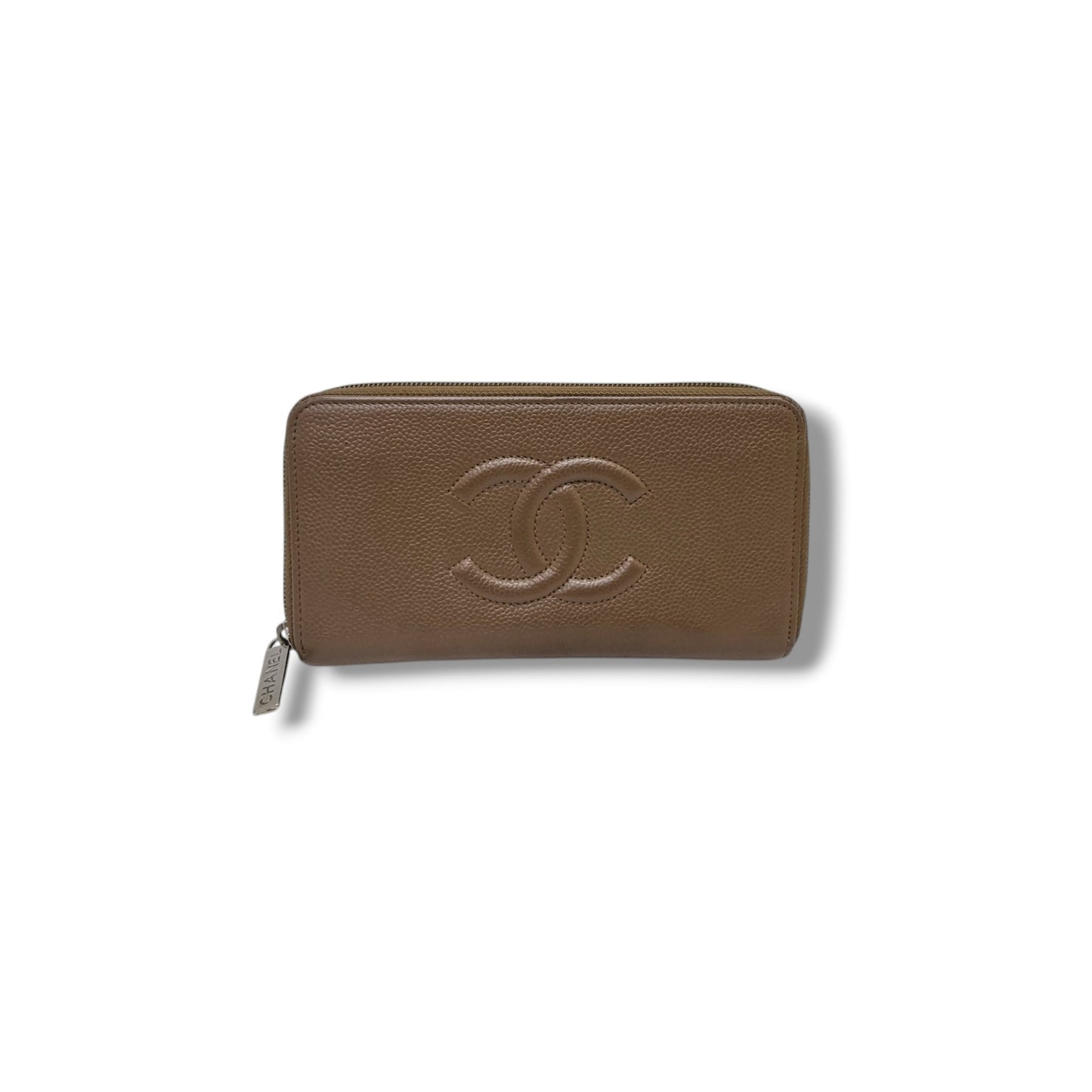 Chanel Zip Around Long Wallet Shw (Brown)