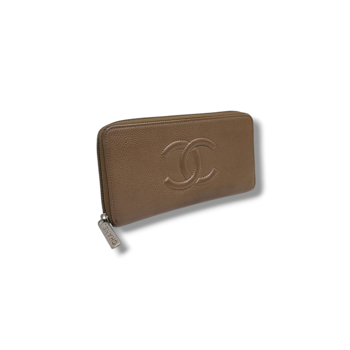 Chanel Zip Around Long Wallet Shw (Brown)