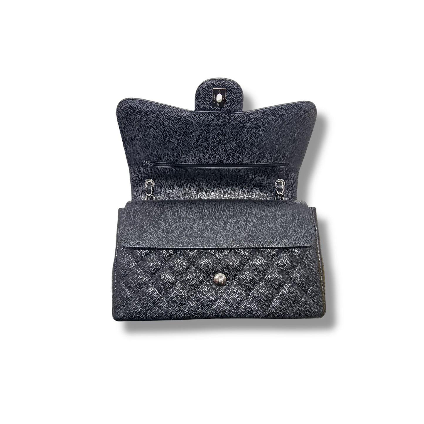 Chanel Classic Jumbo Double Flap Caviar Shw (Black)