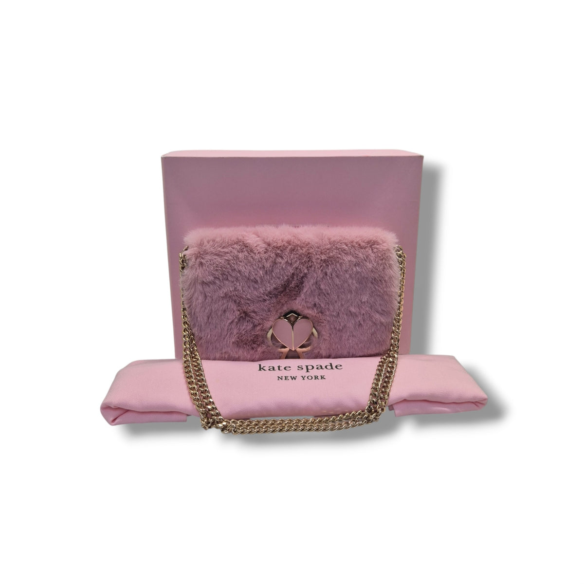 Kate Spade Nicola Faux Fur Leather Crossbody Ghw (Winter Pink)