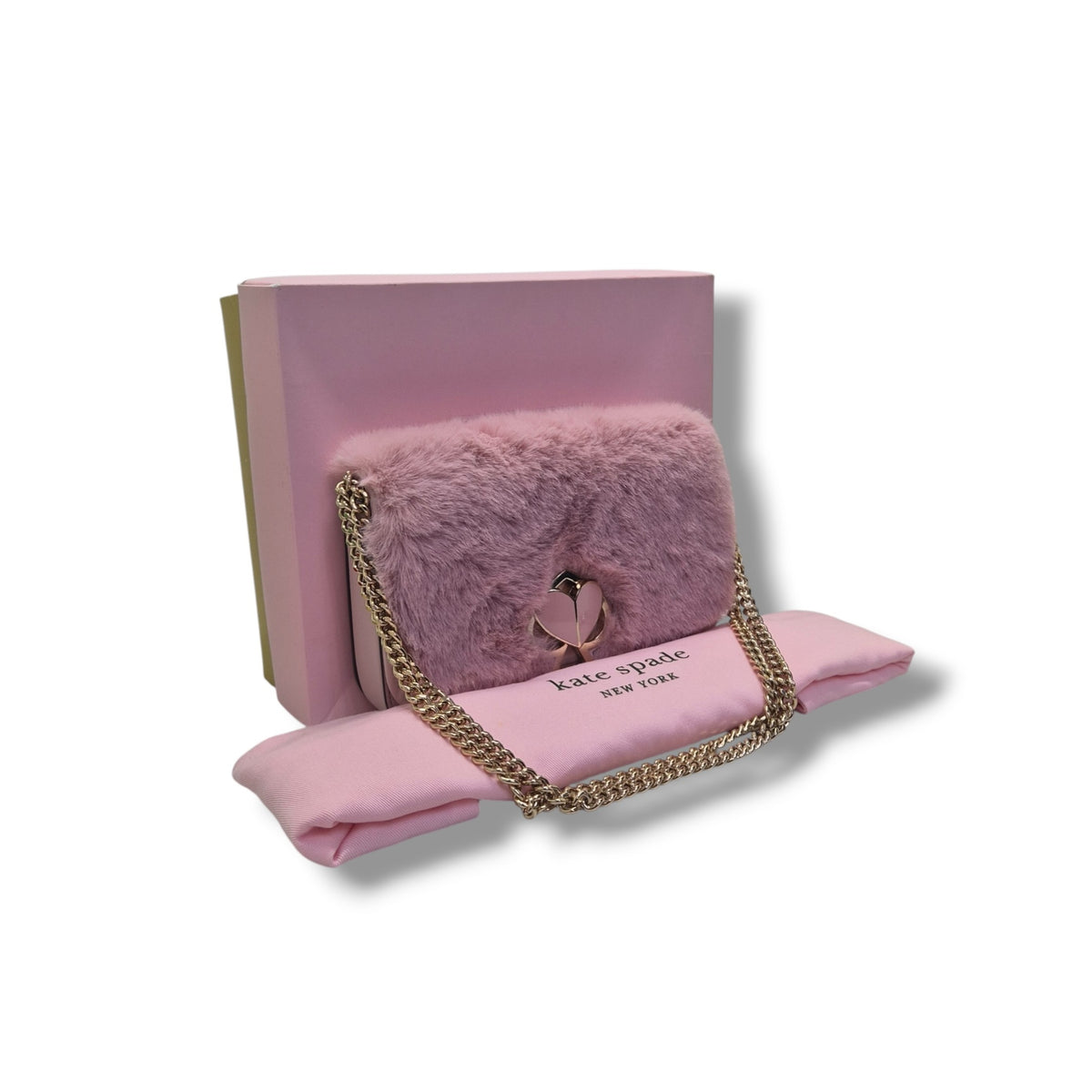 Kate Spade Nicola Faux Fur Leather Crossbody Ghw (Winter Pink)