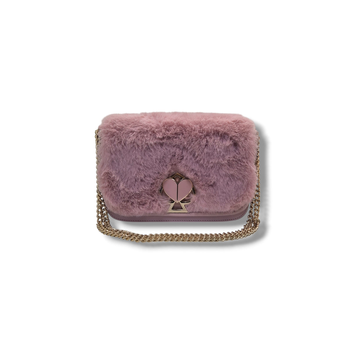 Kate Spade Nicola Faux Fur Leather Crossbody Ghw (Winter Pink)