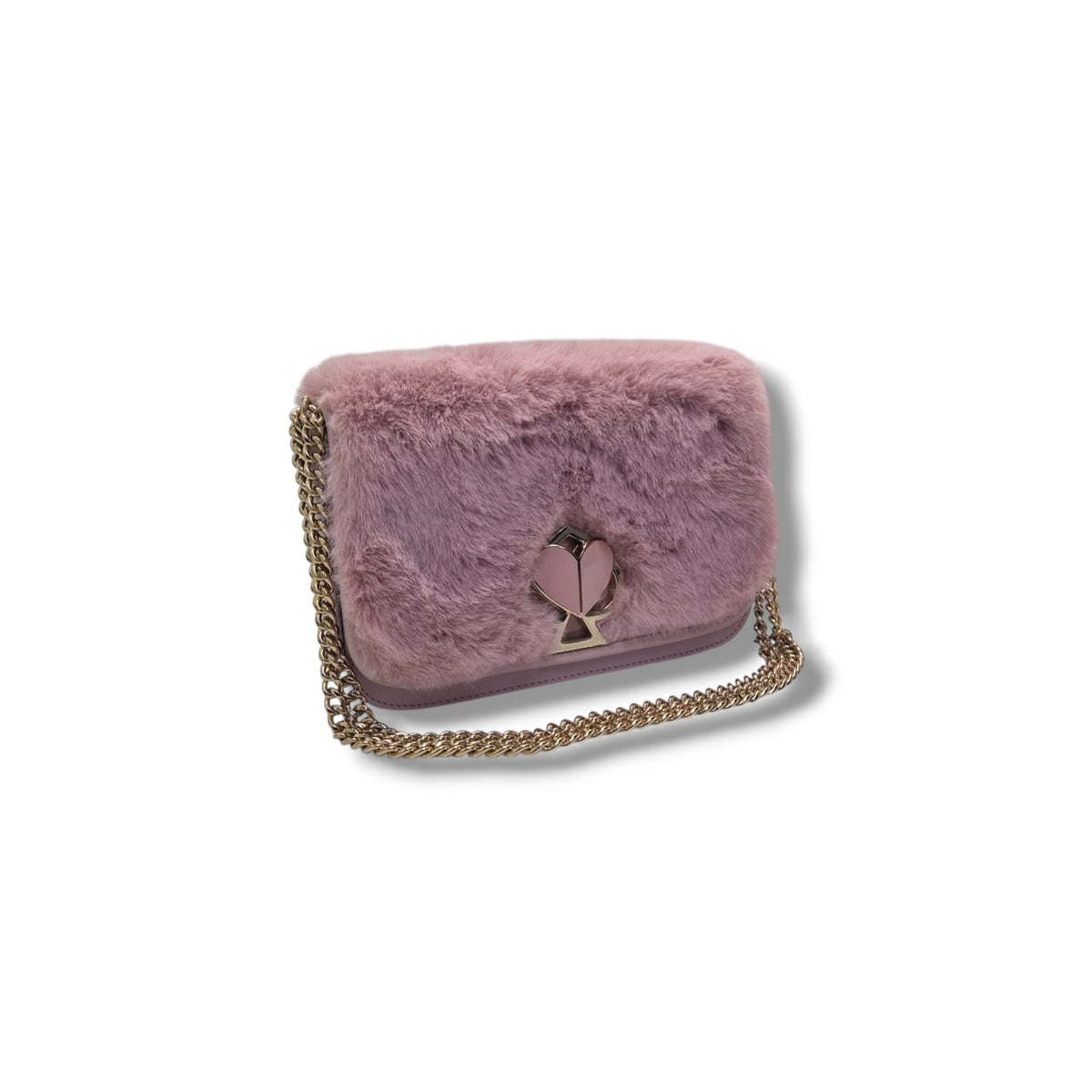 Kate Spade Nicola Faux Fur Leather Crossbody Ghw (Winter Pink)