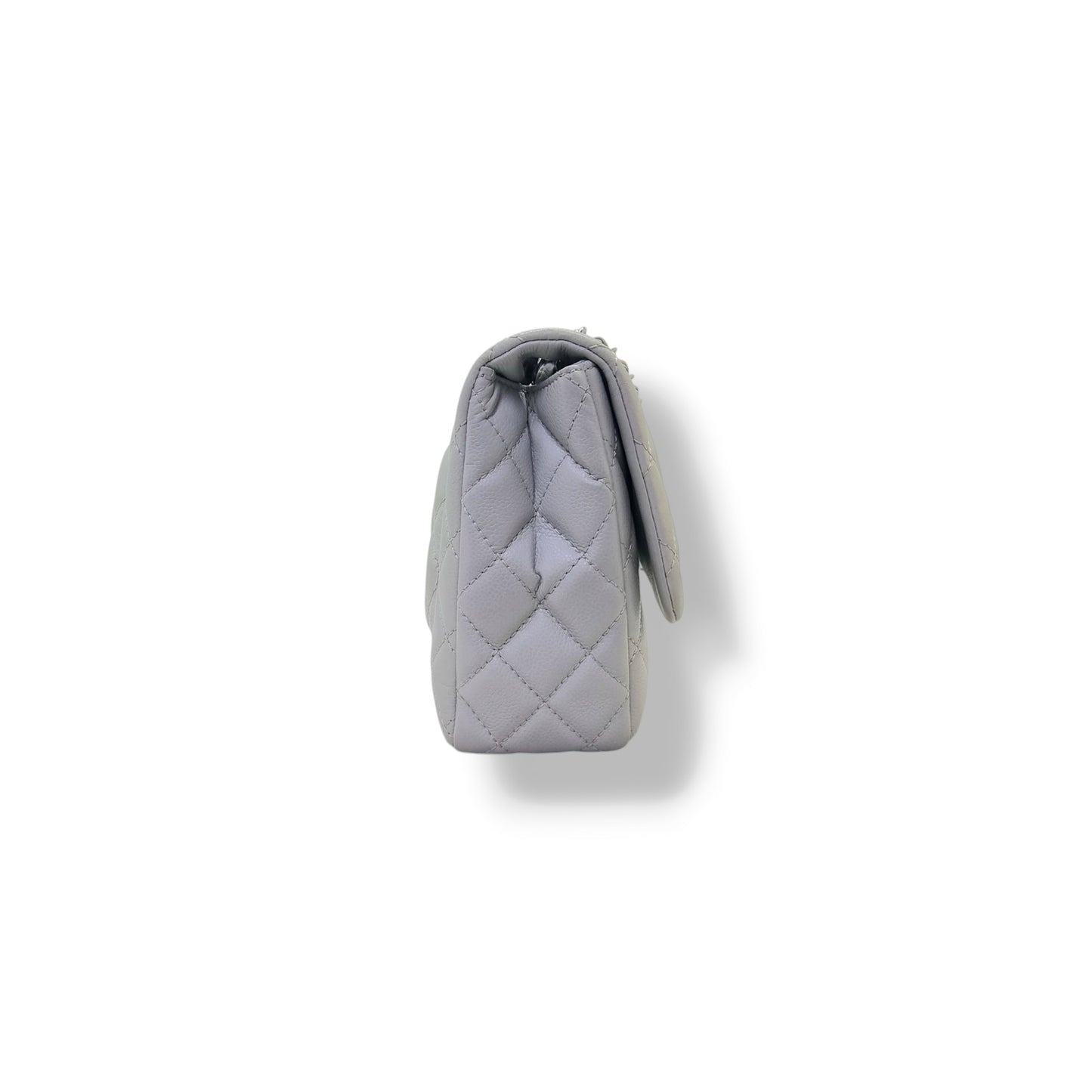 Chanel Classic Jumbo Single Flap Caviar Shw (Light Grey)