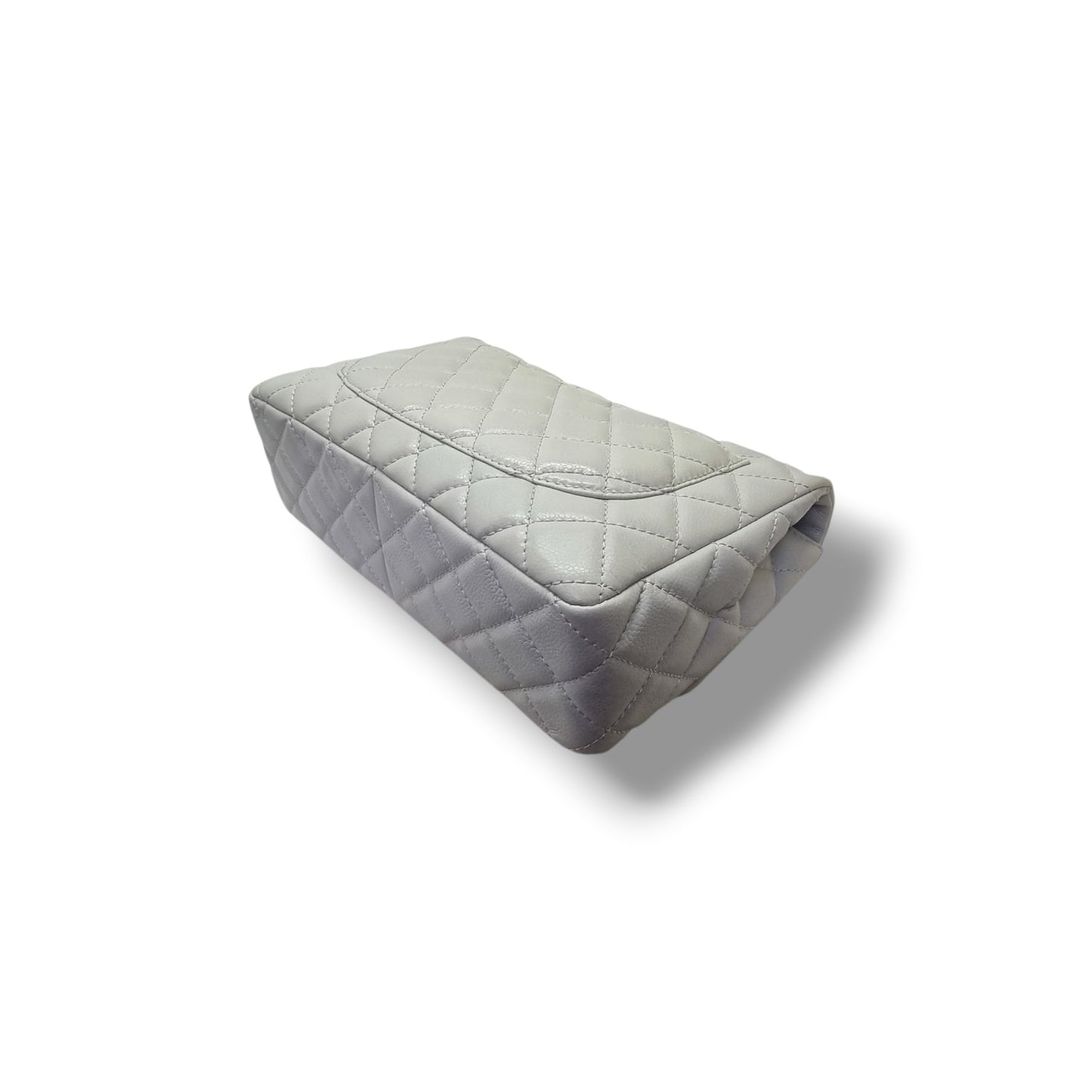 Chanel Classic Jumbo Single Flap Caviar Shw (Light Grey)