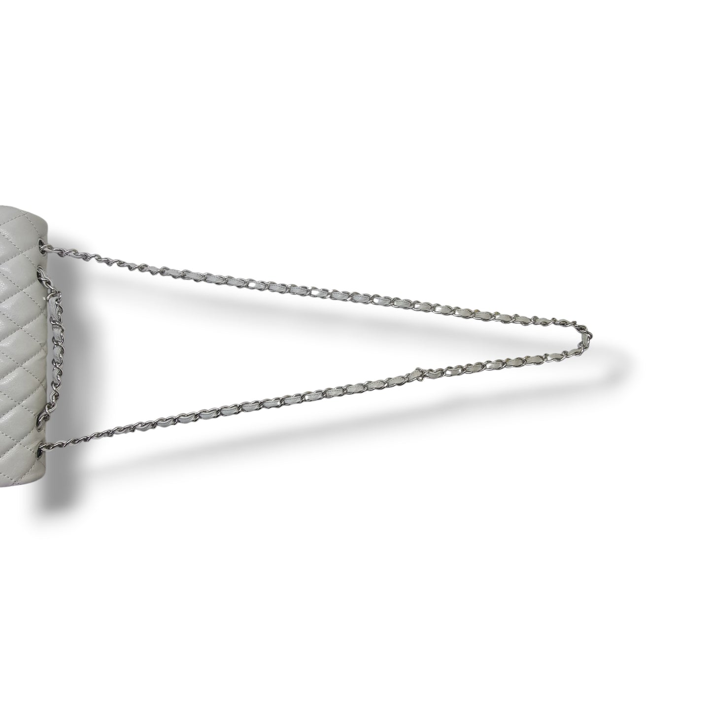 Chanel Classic Jumbo Single Flap Caviar Shw (Light Grey)