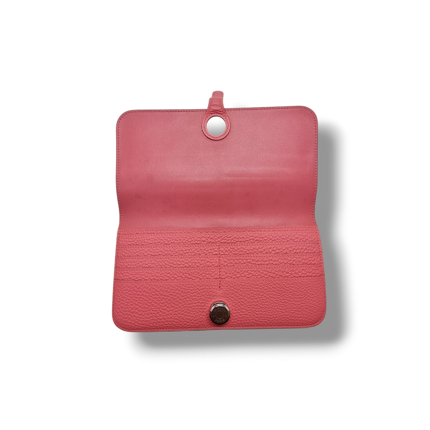 Hermes Dogon Evercolor Long Wallet Phw (Rose Azalee)