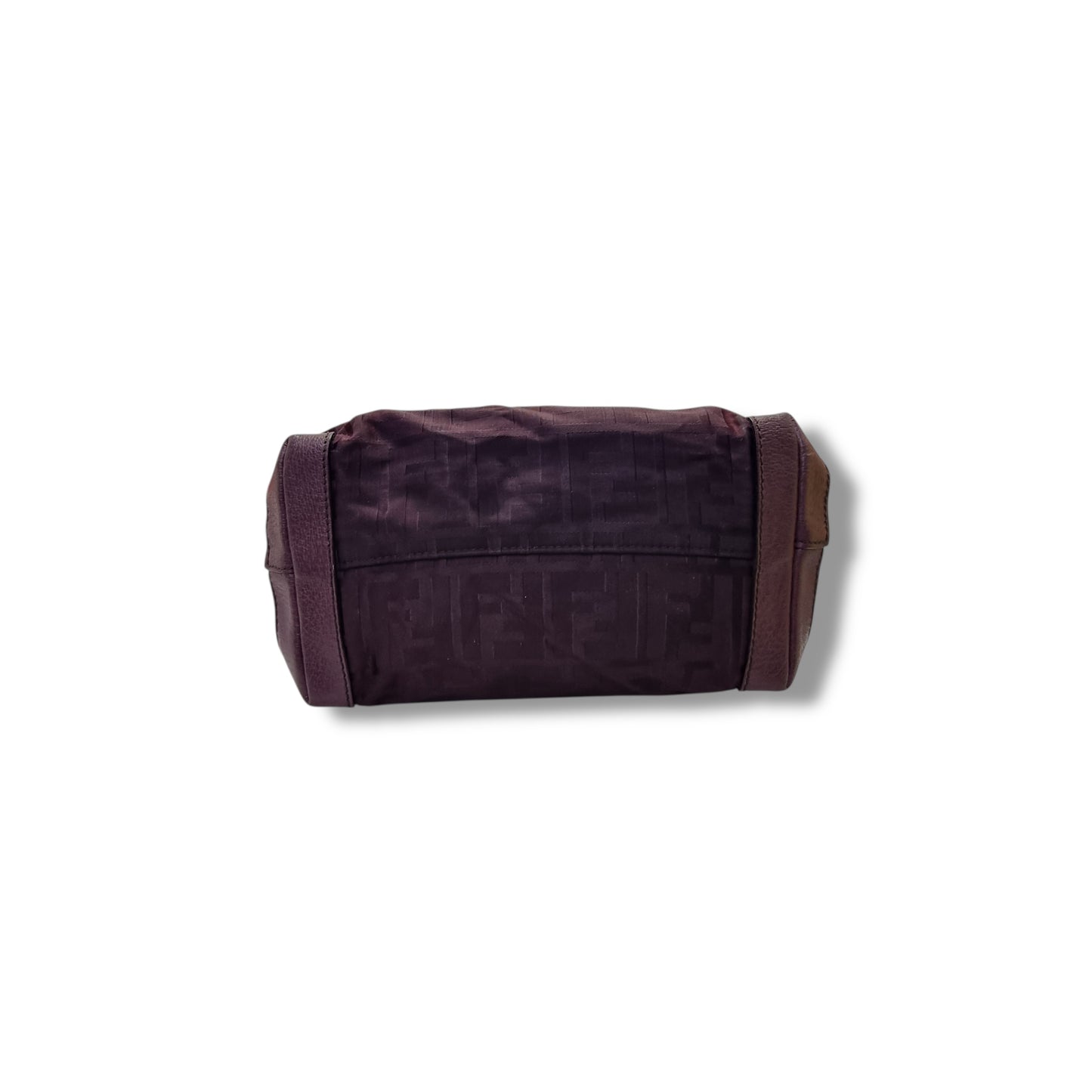 Fendi Zucca Zip Code Nylon Top Handle Shw (Burgundy)