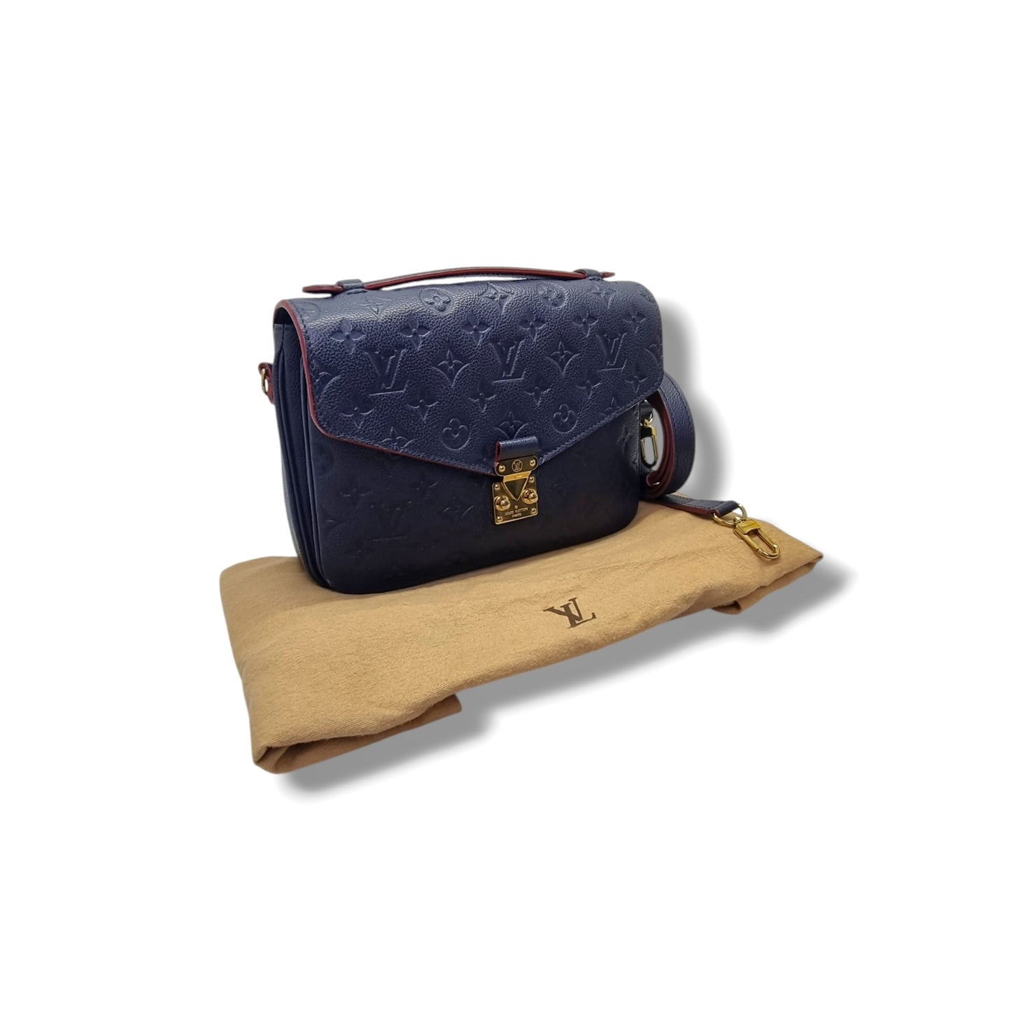 Louis Vuitton Pochette Metis Monogram Empriente Marine Rouge Ghw