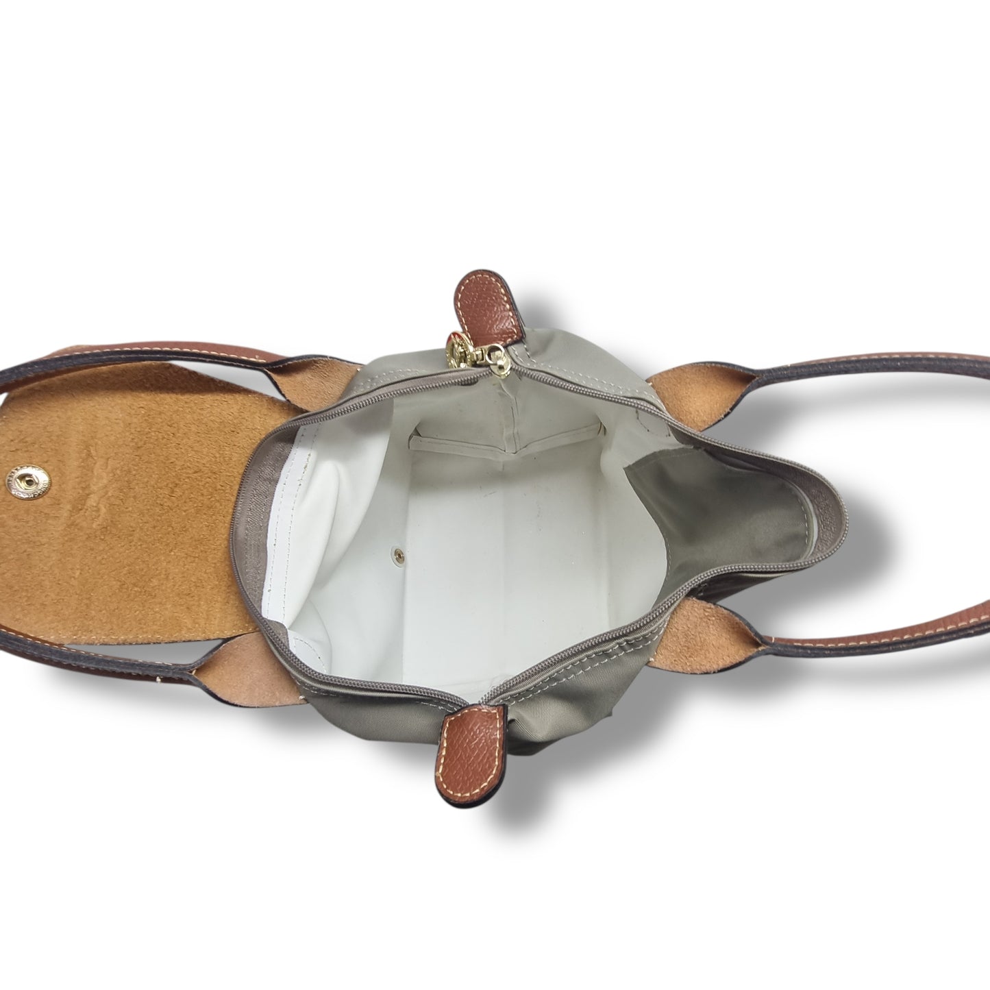 Longchamp Le Pliage Original S Recycled Polyamide Canvas Ghw (Grey)