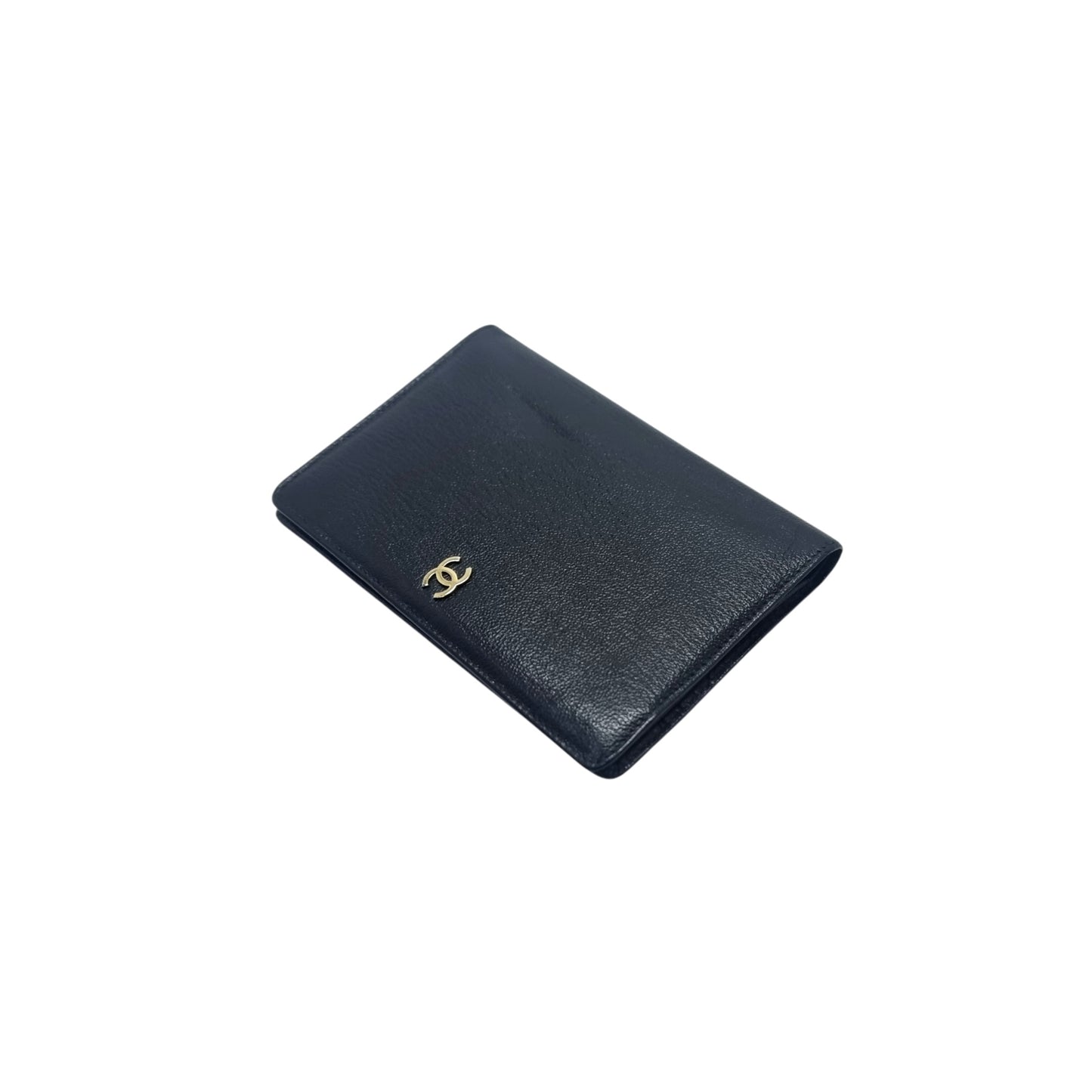 Chanel Wallet Bifold/Passport Holder Caviar Ghw (Black)