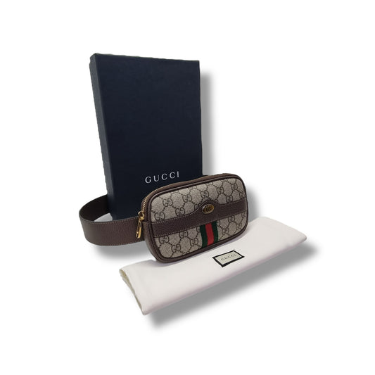 Gucci Belt Bag GG Ophidia Supreme Canvas Ghw (Beige/Brown)
