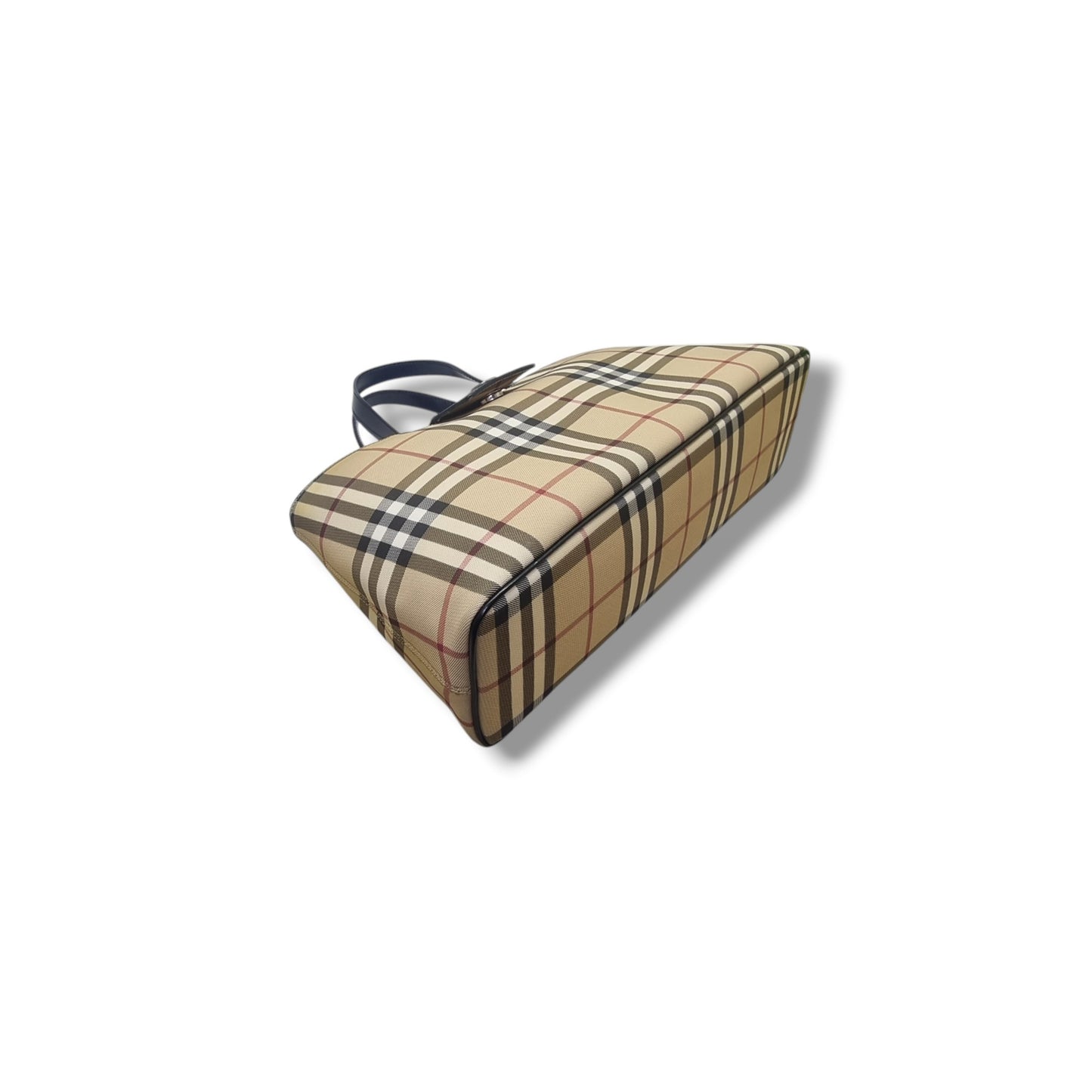 Burberry Horseferry Check Canvas Top Handle Bag Shw (Black)