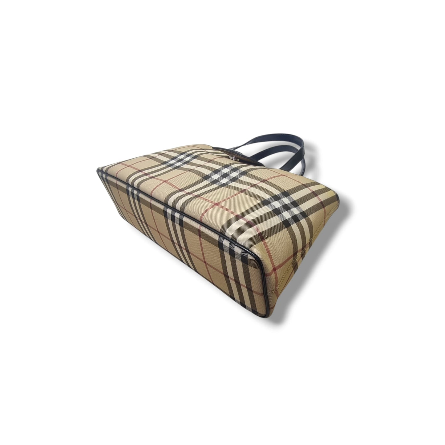 Burberry Horseferry Check Canvas Top Handle Bag Shw (Black)