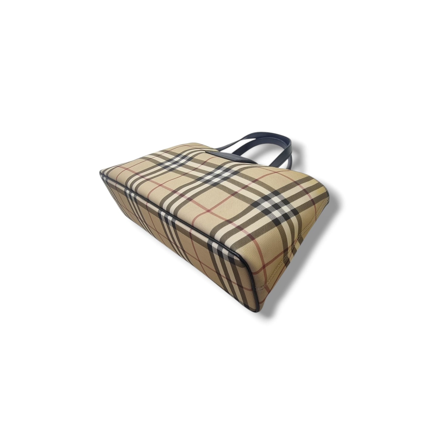 Burberry Horseferry Check Canvas Top Handle Bag Shw (Black)