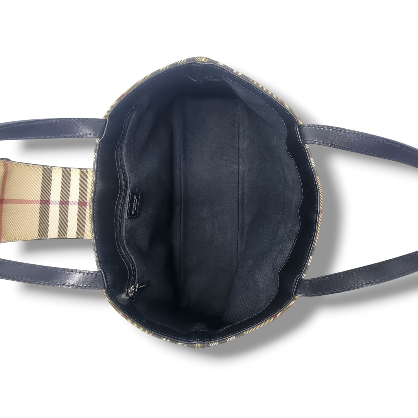 Burberry Horseferry Check Canvas Top Handle Bag Shw (Black)