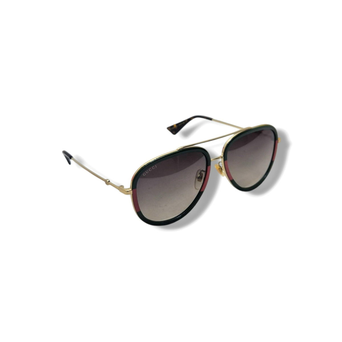 Gucci Sunglasses Web Aviator Ghw (Green/Red)