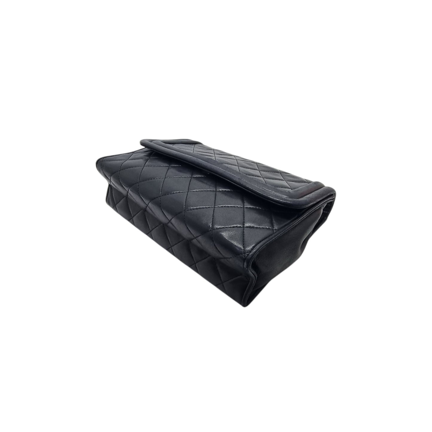 Chanel Vintage Quilted Flap With Tassel Lambskin Ghw (Black)