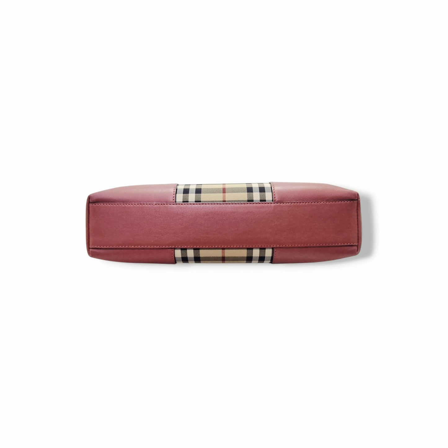 Burberry Horseferry Check Canvas Chichester Crossbody Ghw (Dark Pink)