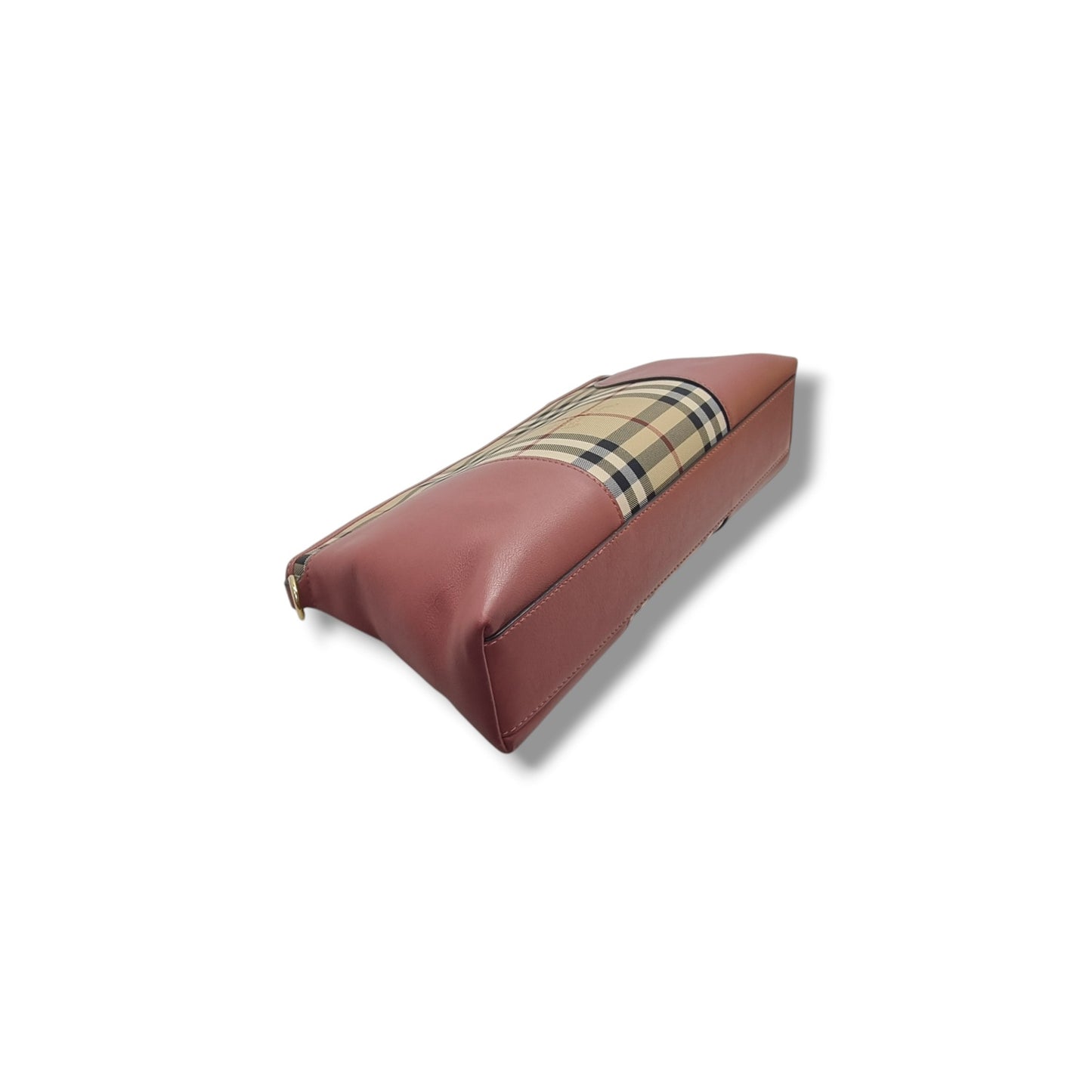 Burberry Horseferry Check Canvas Chichester Crossbody Ghw (Dark Pink)