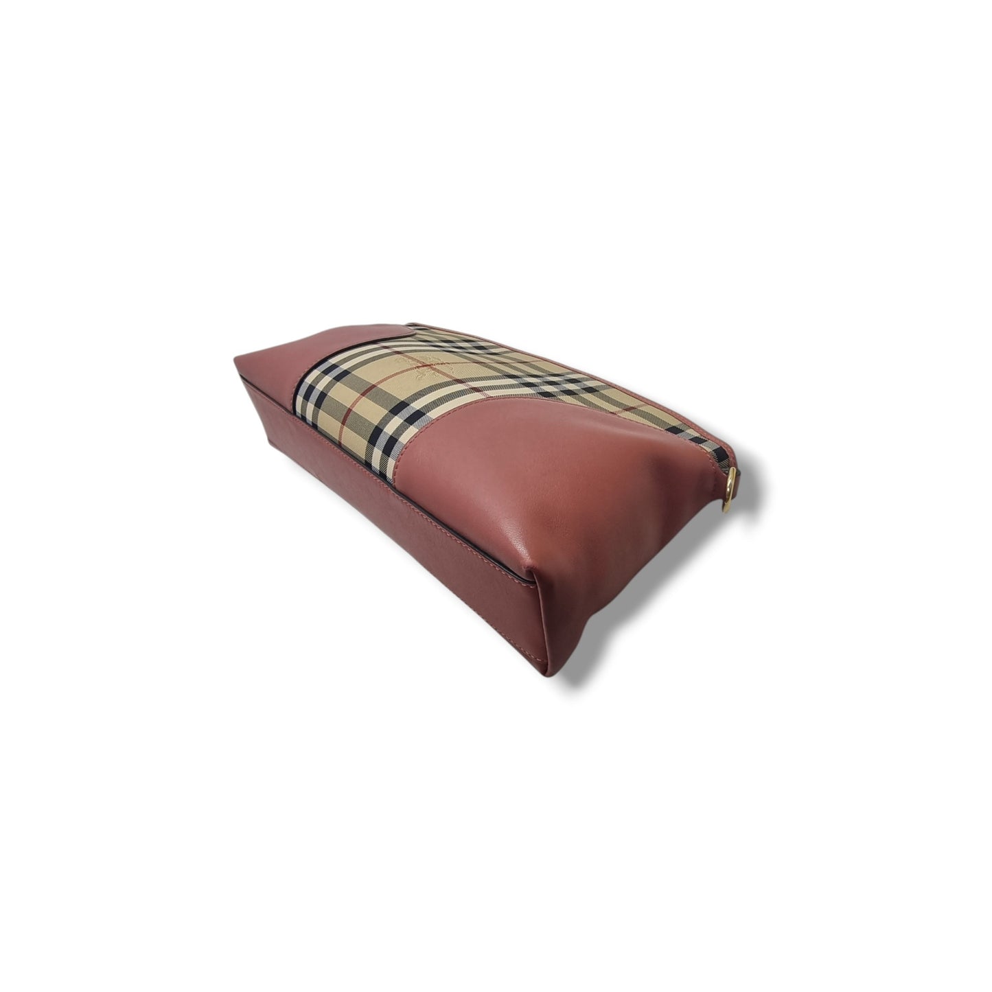 Burberry Horseferry Check Canvas Chichester Crossbody Ghw (Dark Pink)