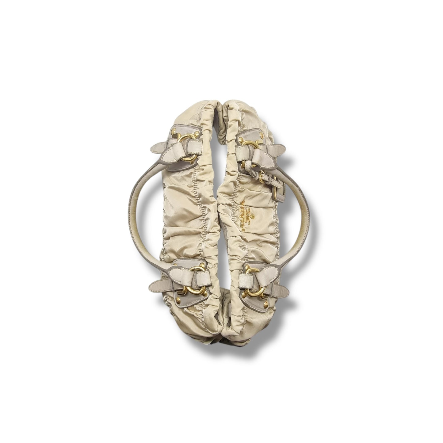 Prada Nylon Gaufre Tote Bag Ghw (Off White)