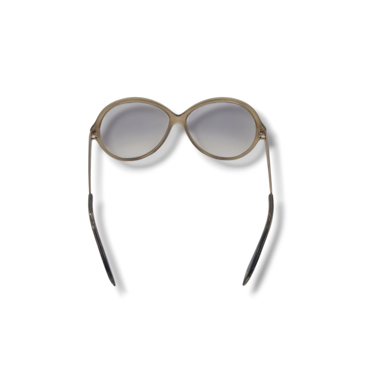 Victoria Beckham Oversized Rounded Sunglasses (Brown/Gold)