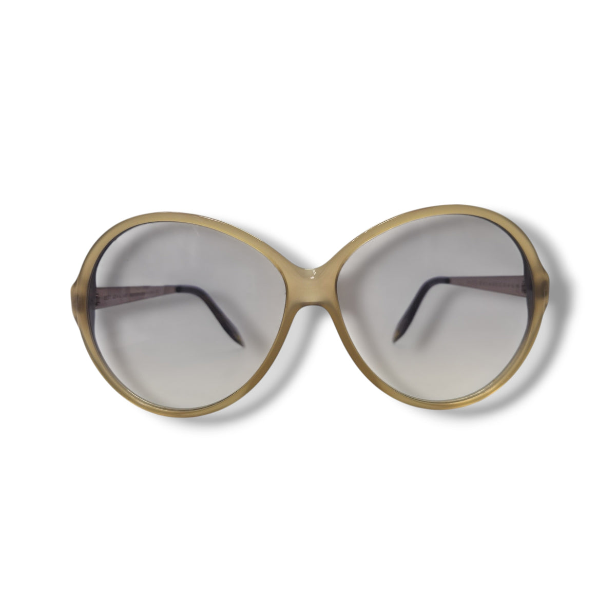 Victoria Beckham Oversized Rounded Sunglasses (Brown/Gold)