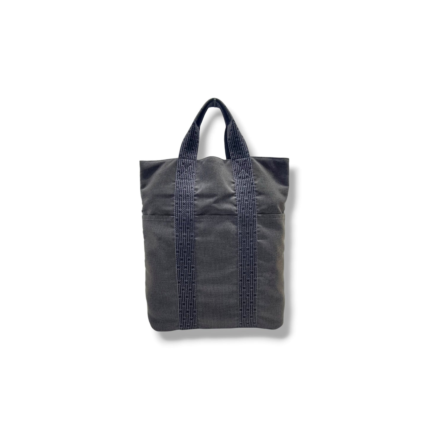 Hermes Herline Cabas Canvas Tote Phw (Grey/Black)