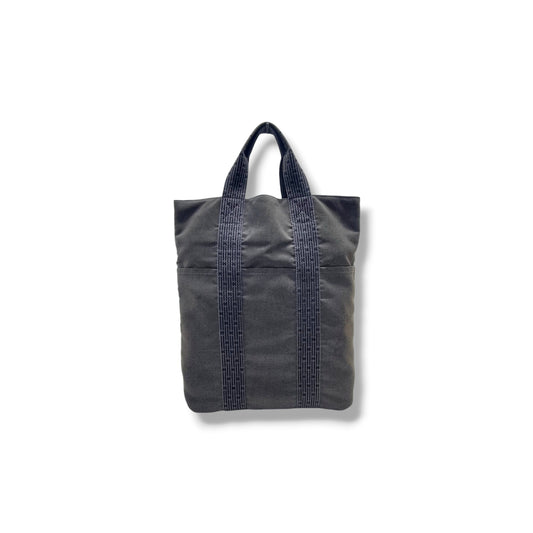 Hermes Herline Cabas Canvas Tote Phw (Grey/Black)