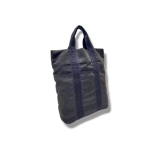 Hermes Herline Cabas Canvas Tote Phw (Grey/Black)