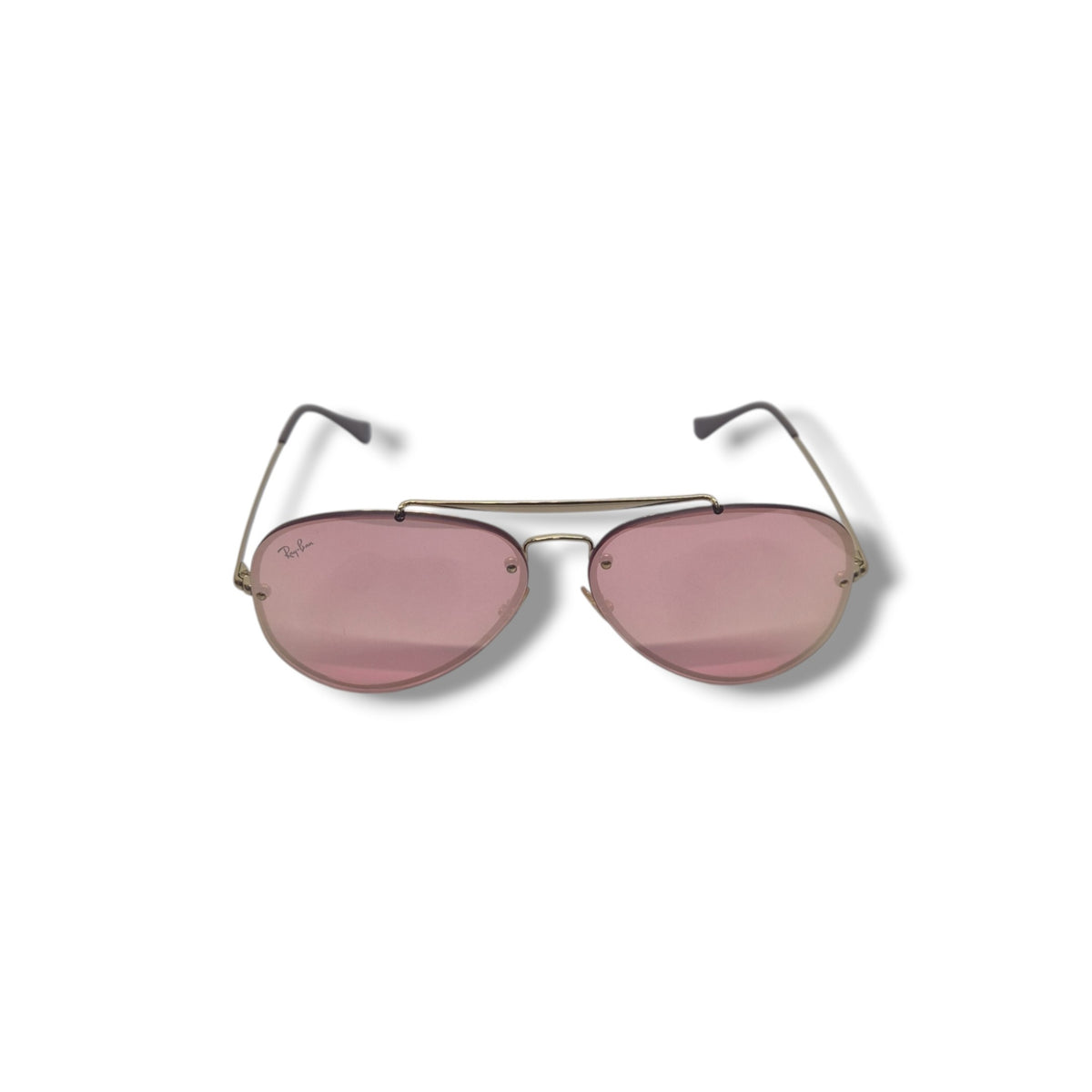 Ray Ban Blaze Aviator Sunglasses (Pink/Gold/Brown)