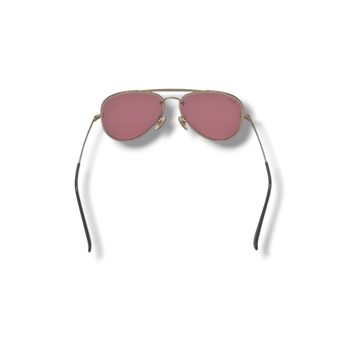 Ray Ban Blaze Aviator Sunglasses (Pink/Gold/Brown)