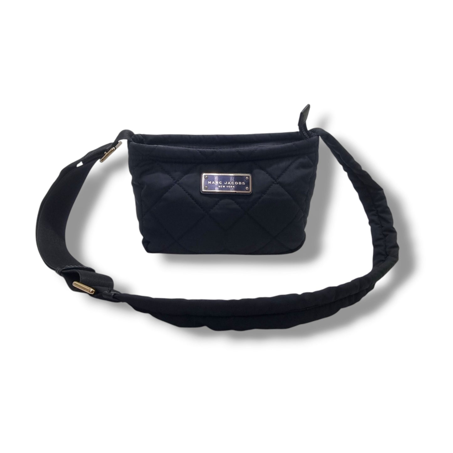 Marc Jacobs Quilted Nylon Crossbody Ghw (Black)