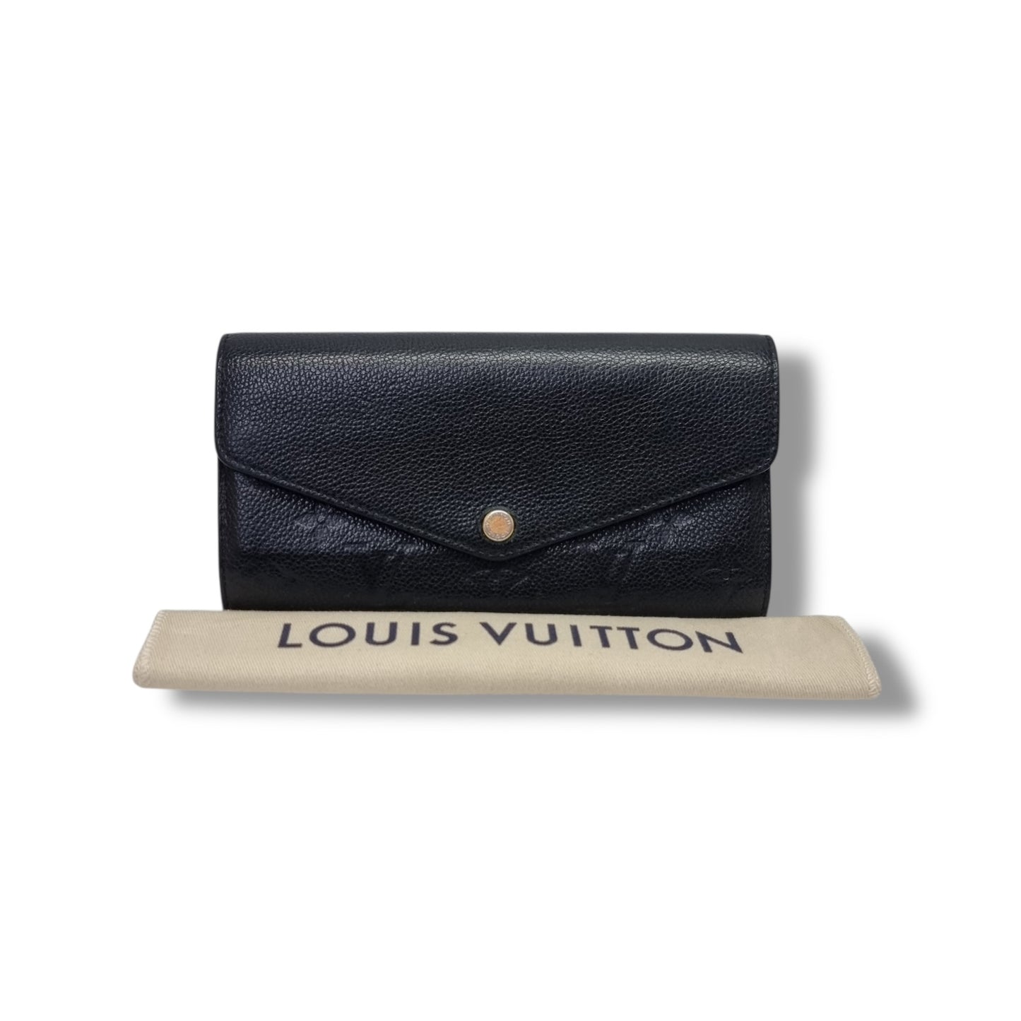 Louis Vuitton Sarah Wallet Monogram Empriente Black Ghw