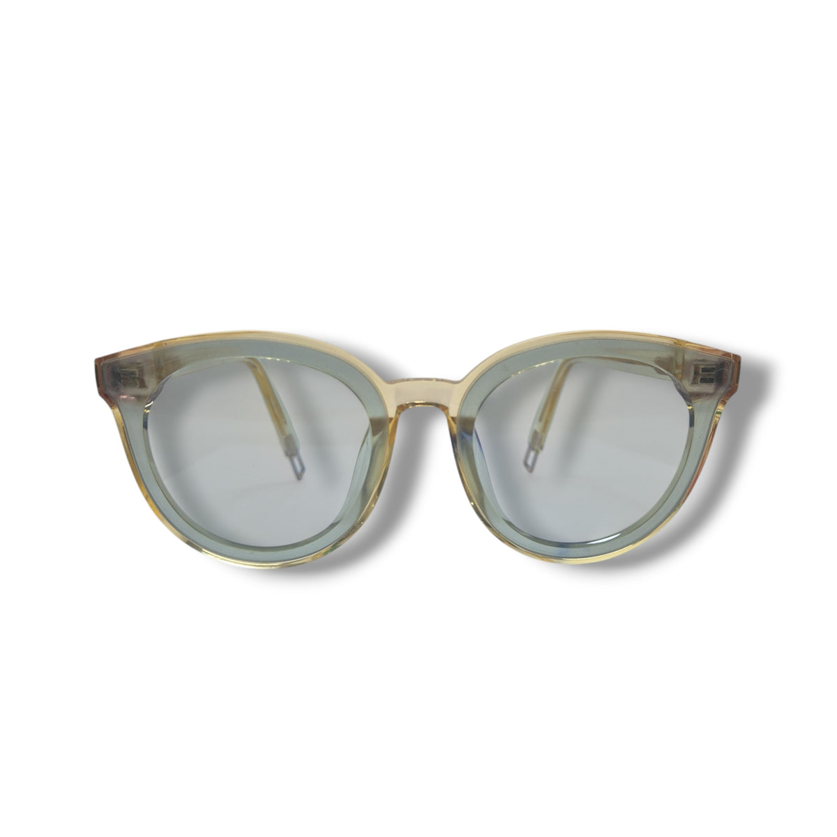 Gentle Monster Round Black Peter Acetate Sunglasses (Clear Yellow/Light Blue)