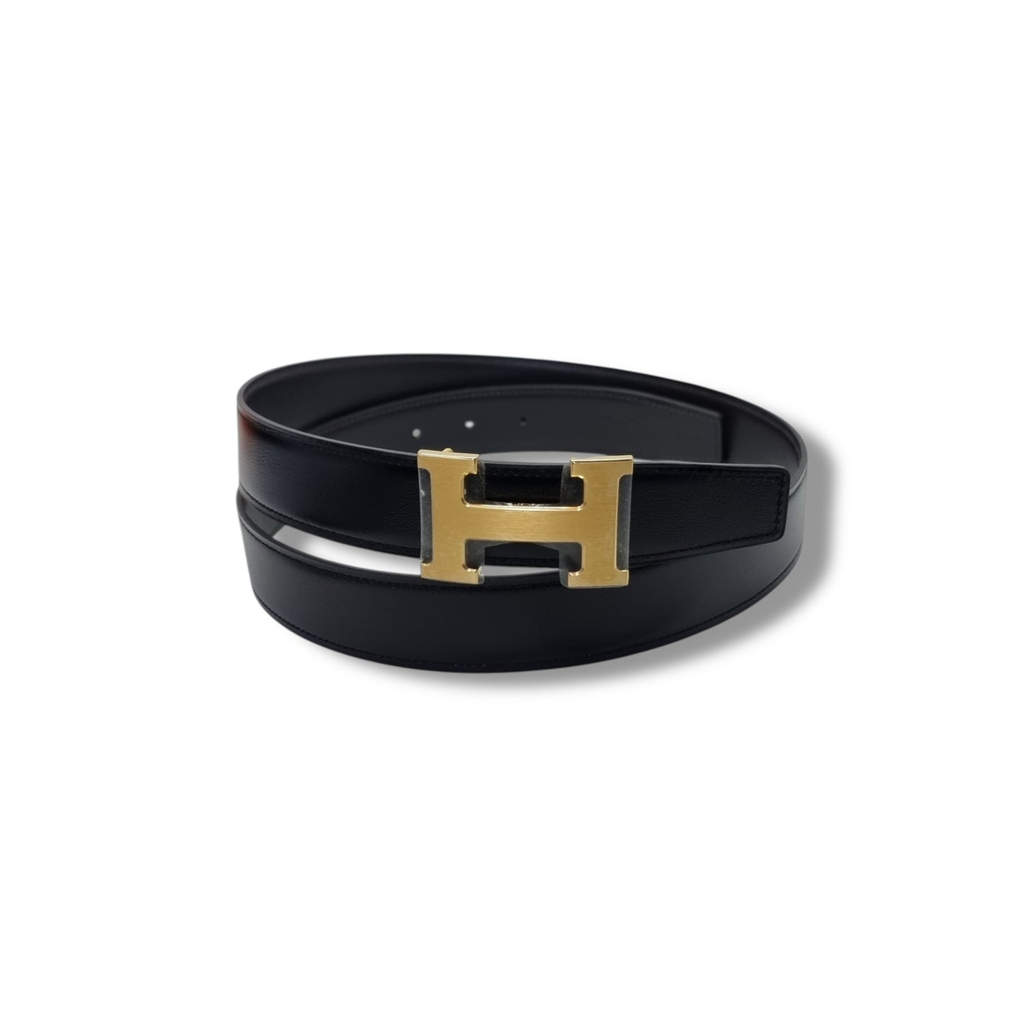 Hermes Constance Reversible Belt Leather Ghw (Black/Brown)