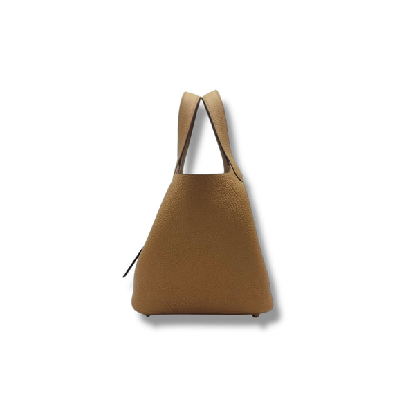 Hermes Picotin Lock 18 Taurillon Clemence Ghw (Biscuit)