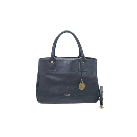 Blue Label Crestbridge Leather Tote Ghw (Black)