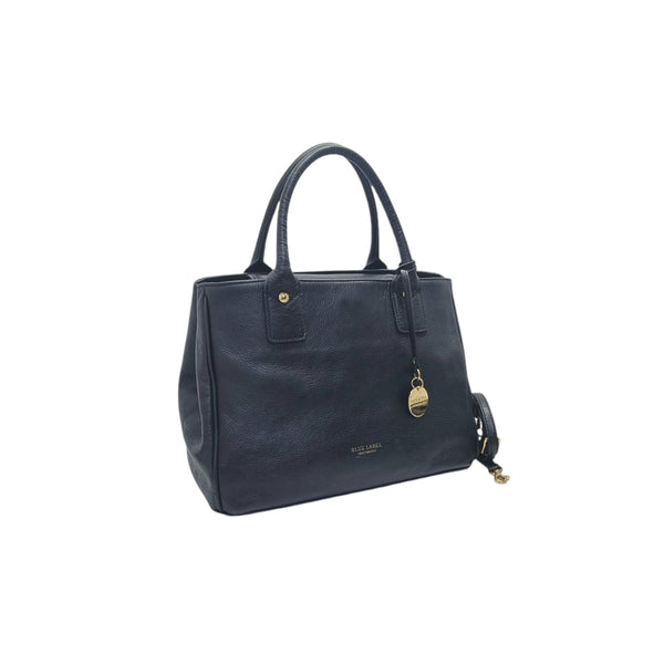 Blue Label Crestbridge Leather Tote Ghw (Black)