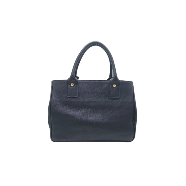 Blue Label Crestbridge Leather Tote Ghw (Black)