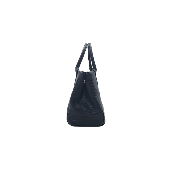 Blue Label Crestbridge Leather Tote Ghw (Black)