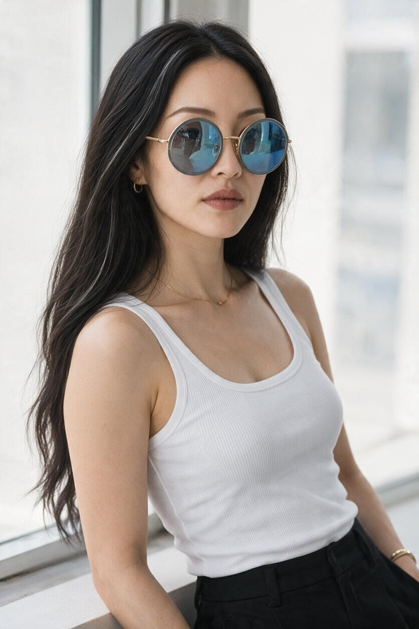 Irresistor Popstar Sunglasses ( Sky Blue/Gold)