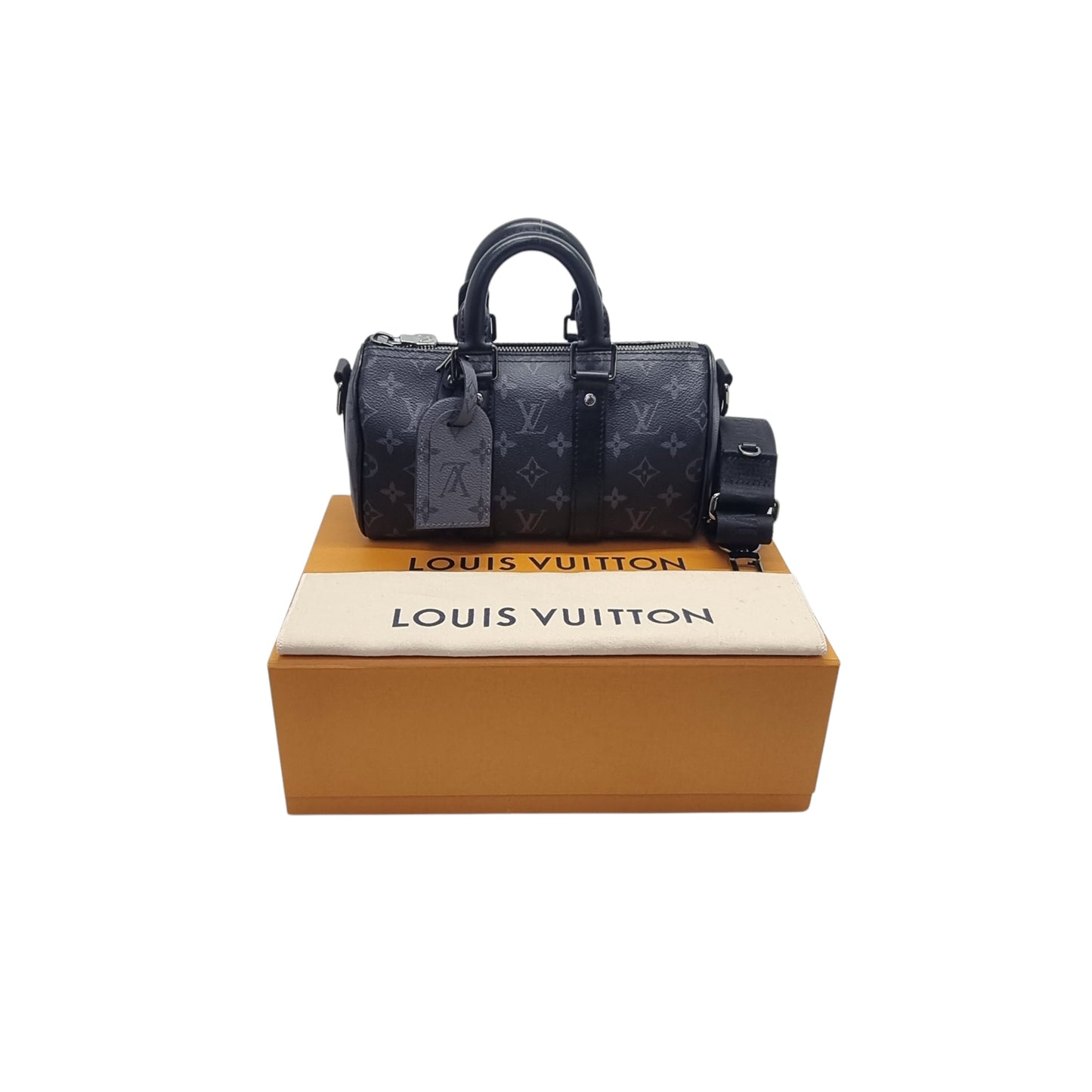 Louis Vuitton Keepall 25B Monogram Eclipse Reverse Phw