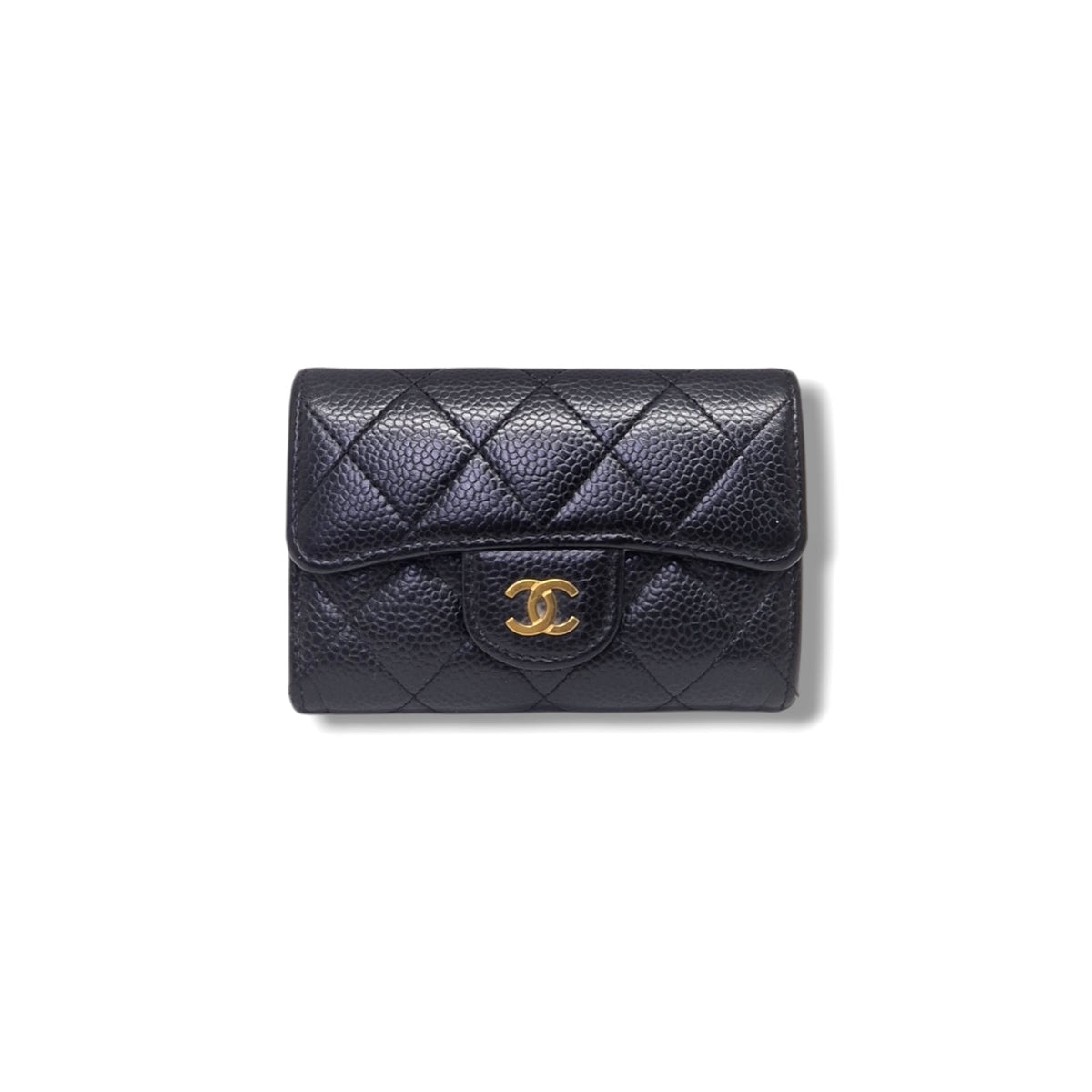 Chanel Card Holder Classic Flap Caviar Ghw (Black)