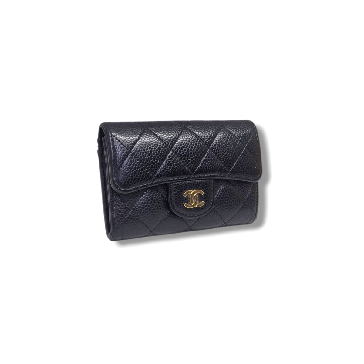 Chanel Card Holder Classic Flap Caviar Ghw (Black)