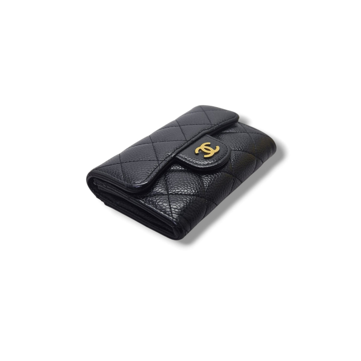 Chanel Card Holder Classic Flap Caviar Ghw (Black)